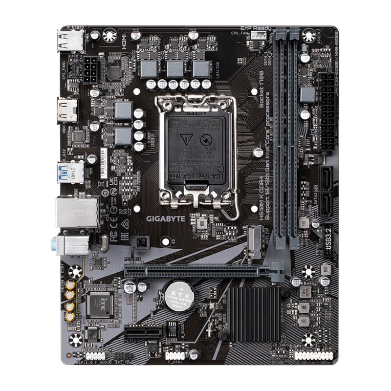 Gigabyte H610M-K DDR4 3200MHz LGA1700 PCI-E Gen4 M.2 USB 3.2 1G LAN mATX Anakart