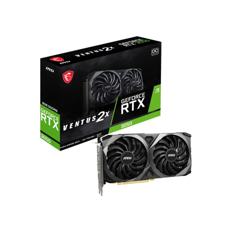 MSI RTX 3050 Ventus 2X 8G OC 128 Bit GDDR6 8 GB Ekran Kartı