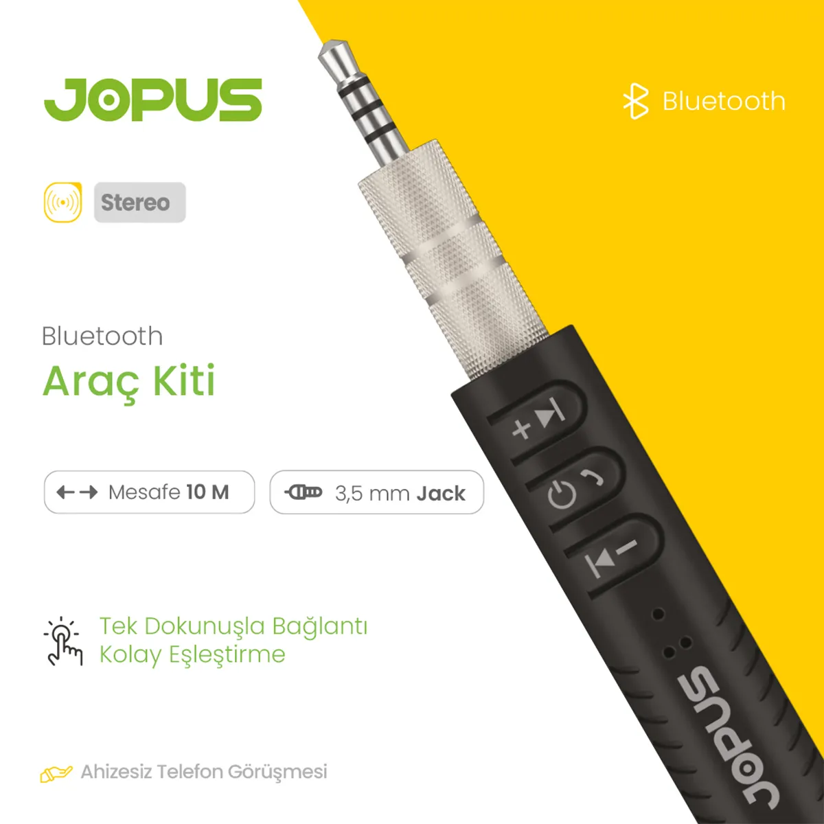 Jopus JO-TY07 Universal Type C DAC Aux Dönüştürücü Siyah