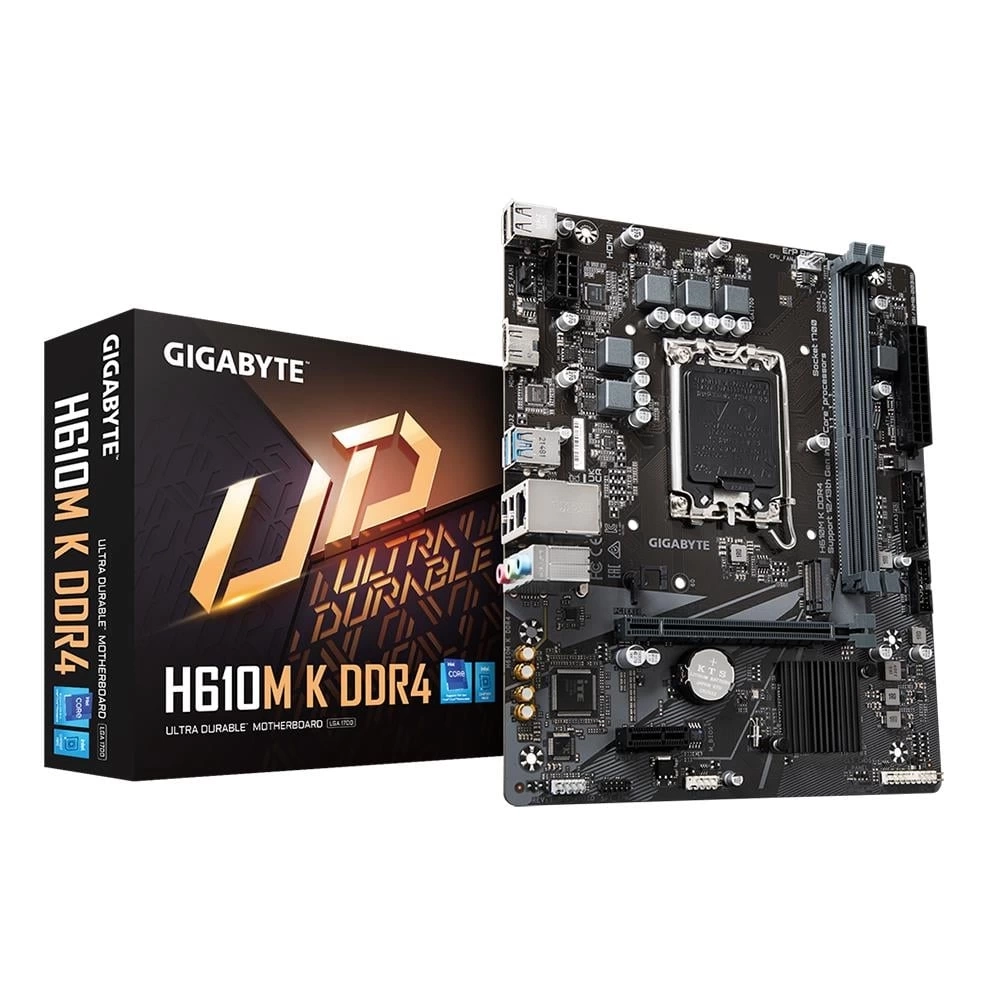 Gigabyte H610M-K DDR4 3200MHz LGA1700 PCI-E Gen4 M.2 USB 3.2 1G LAN mATX Anakart