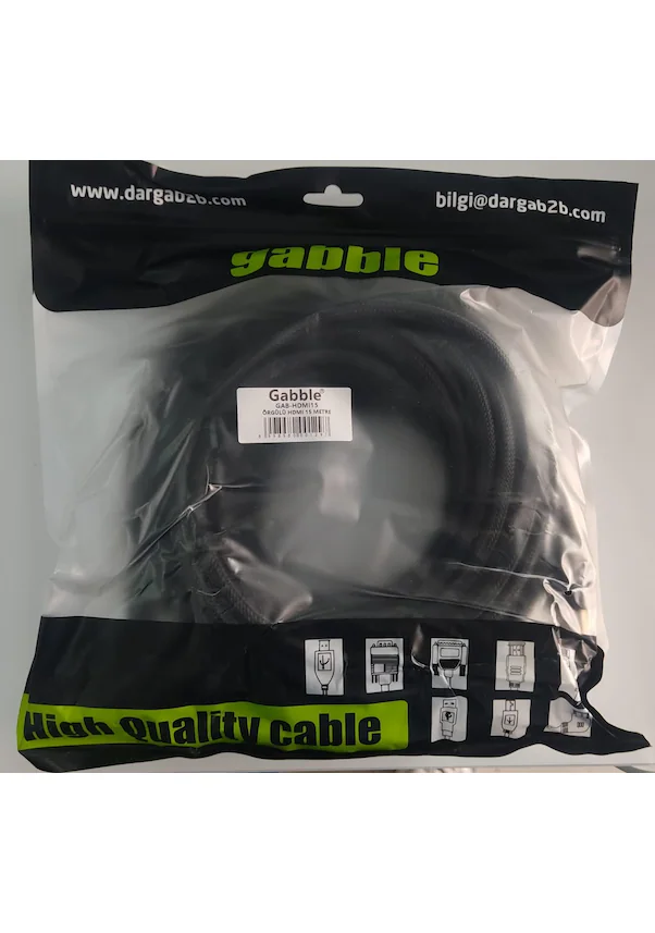 HDMI Kablosu Gold 1.4V 3D 4K Örgülü Filtreli 3mt Gabble Gab-03