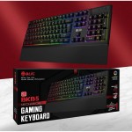 Siyah Bilek Destekli Rgb Red Switch Türkçe Q Gaming Oyuncu Mekanik Klavye BKB5