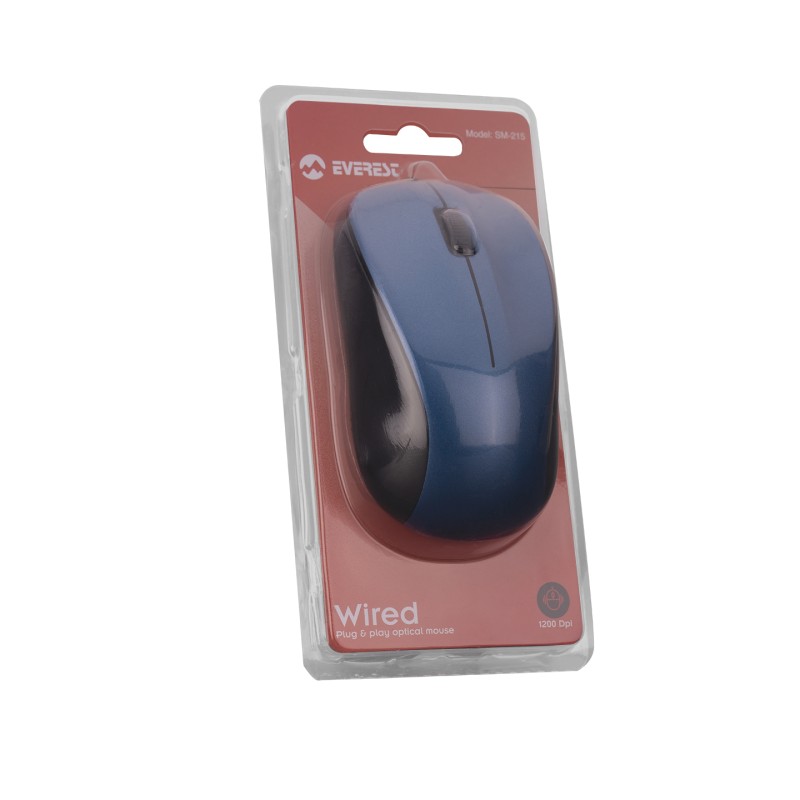 Everest SM-215 Usb Mavi 1200dpi Optik Mouse