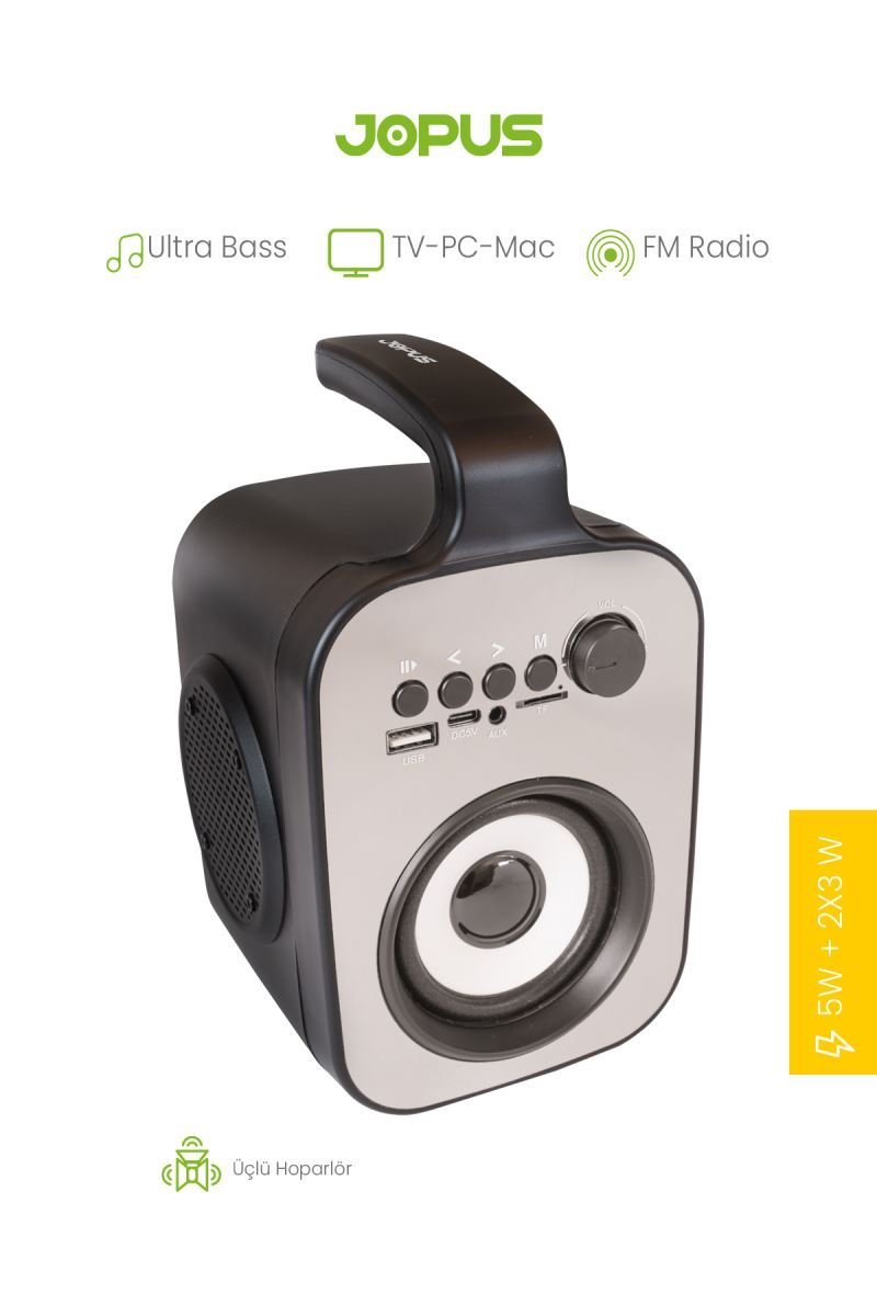 056142_5.jpg Jopus Carpo Radyolu Bluetooth Hoparlör - Görsel 1