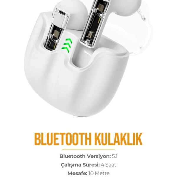 Azeada PD-BT119 TWS Bluetooth Kulaklık Beyaz Renk