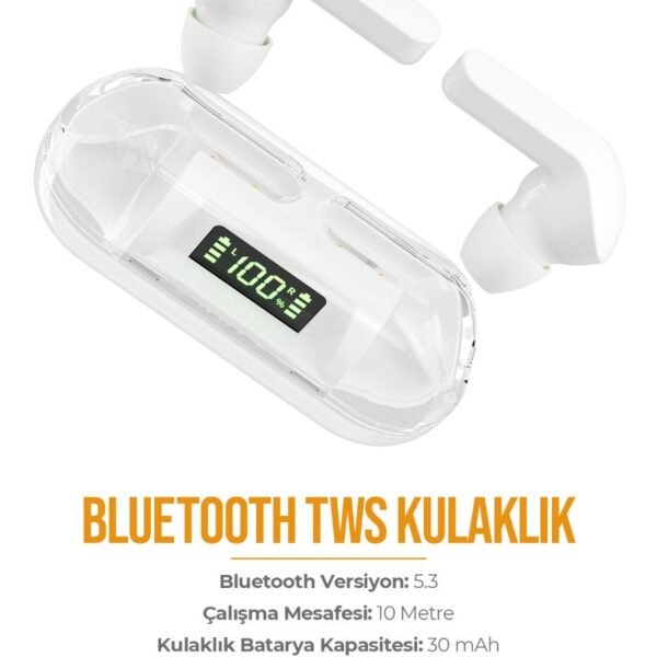 Azeada PD-BT123 TWS Bluetooth Kulaklık Beyaz Renk