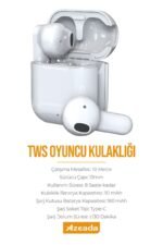 Azeada PD-BT118 TWS Bluetooth Kulaklık Beyaz Renk