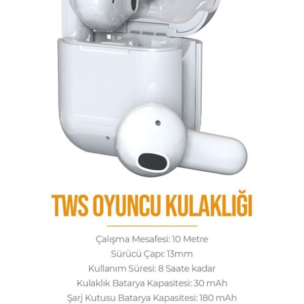 Azeada PD-BT118 TWS Bluetooth Kulaklık Beyaz Renk