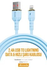 Azeada AZ-B08i 1mt Silikon Data Kablosu - Görsel 6
