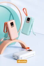 Azeada AZ-P03 22,5W 10000mAh Power Bank Dahili Kablolu - Görsel 5