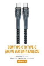 Azeada Type C to Type C PD-B89 65W Data Kablosu - Görsel 6