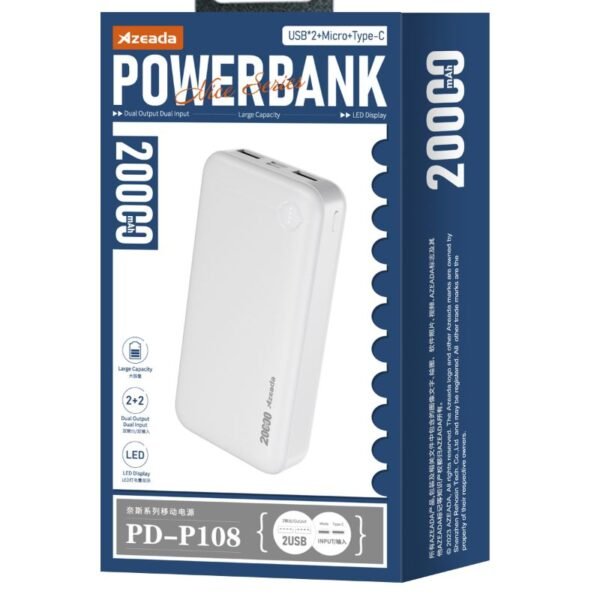 Azeada PD-P108 5V-2A 20000mAh Power Bank