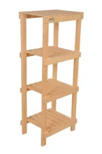 Wooden City Sarı Dekoratif Katlı Ahşap Raf Portatif Ayakkabılık 4 Katlı - Görsel 3